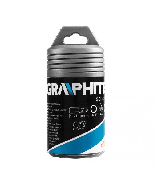 GRAPHITE Μύτες S2 σετ 100τεμ PZ2x25mm  56H624
