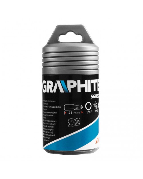 GRAPHITE Μύτες S2 σετ 100τεμ PH2x25mm  56H626