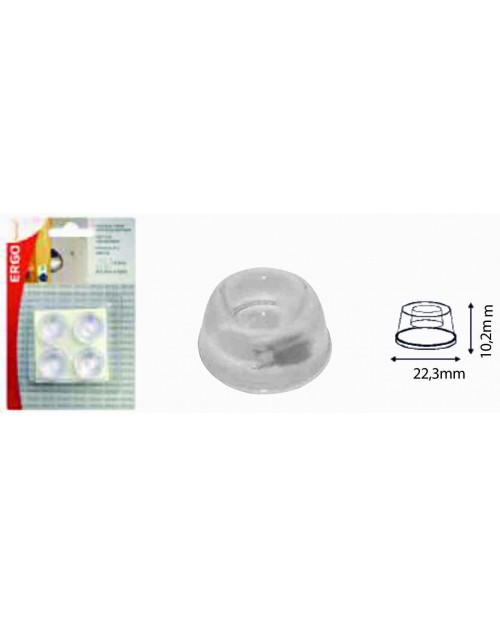 Αποσβεστήρας κρούσεων/θορύβου Φ22.3x10.2mm 4τμχ - διάφανο