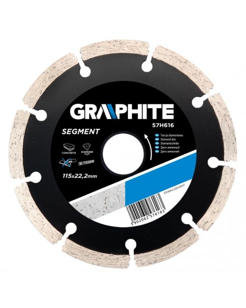 GRAPHITE Διαμαντόδισκος γενικής χρήσης 115mm 57H616