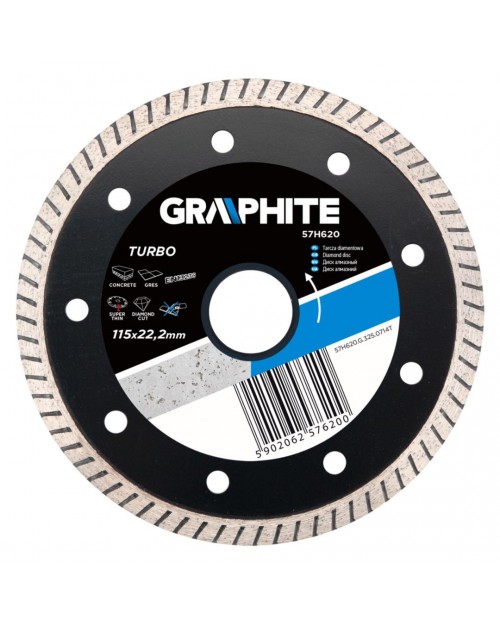 GRAPHITE Διαμαντόδισκος Turbo 115mm 57H620
