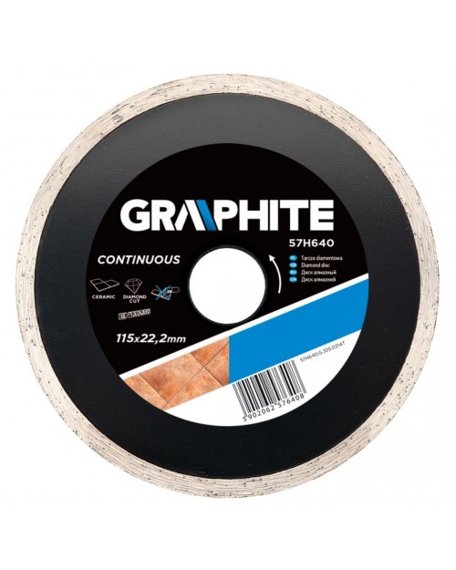 GRAPHITE Διαμαντόδισκος πλακιδίων 115mm 57H640