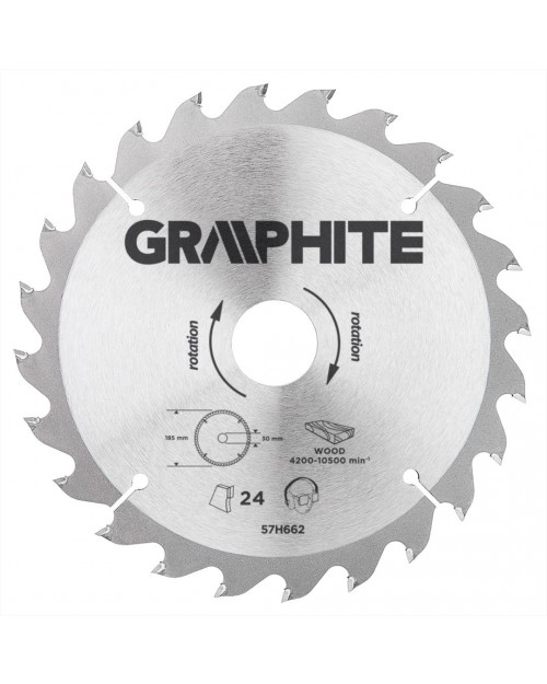 GRAPHITE Δίσκος ξύλου 185x30mm 24Δ  57H662