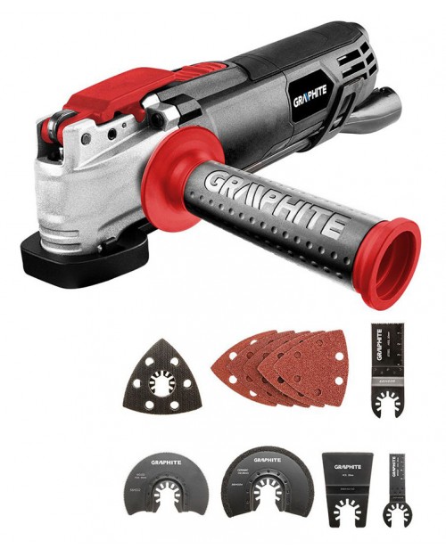 GRAPHITE Παλμικό πολυεργαλείο 500W με εξαρτήματα και βαλίτσα 59G025