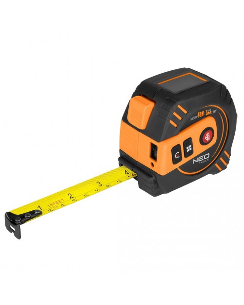 NEO Μετροταινία 5mx19mm & Μετρητής αποστάσεων laser 40m  67-100 