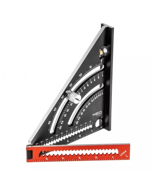 NEO TOOLS Γωνιόμετρο 185mm με πτυσσόμενο χάρακα 72-105