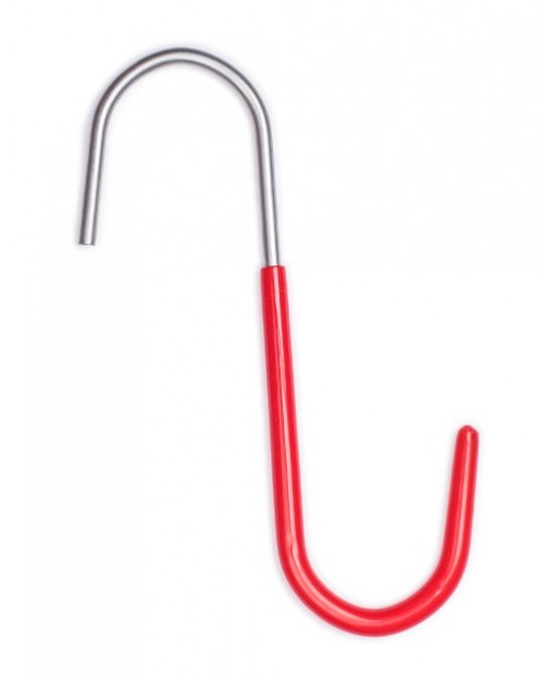 Γάντζος μεταλλικός "S" 20cm με προστασία rubber D6-20kg κόκκινο