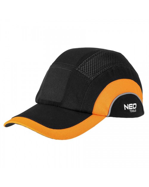 NEO TOOLS Καπέλο εργασίας ασφαλείας μαύρο - πορτοκαλί 97-592