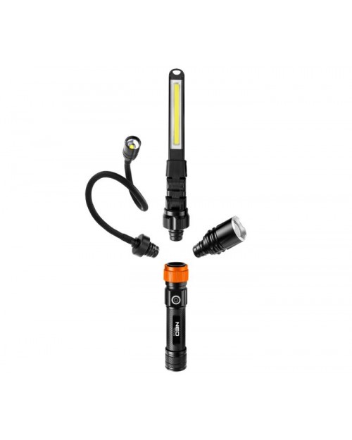 NEO TOOLS Φακός επαναφορτιζόμενος 3 σε 1 350 lumens 99-107