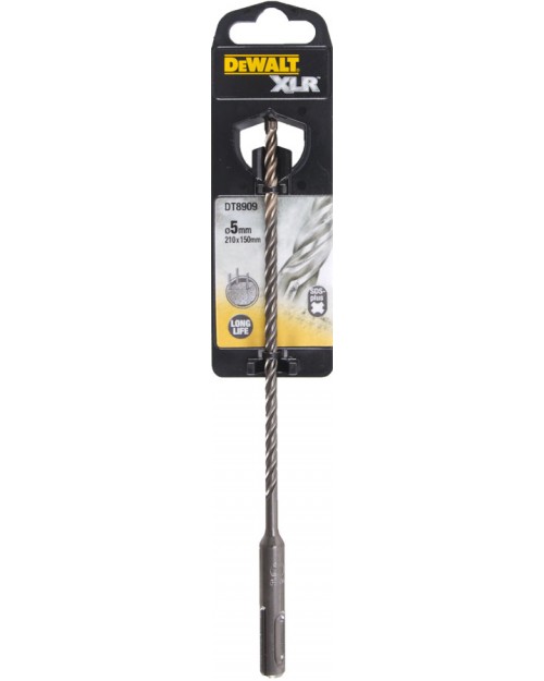 DeWALT Τρυπάνια XLR SDS PLUS Πλήρες Κεφάλι Καρβιδίου 5x210mm DT8909