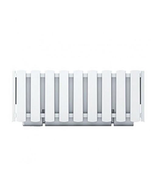 PROSPERPLAST Γλάστρα Boardee Fence Λευκή 38x18x16,2cm DDEF400-S449