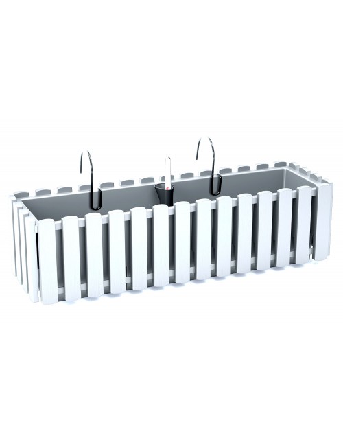 PROSPERPLAST Γλάστρα Boardee Fence W Λευκή 58x18x16,2cm DDEF600W-S449
