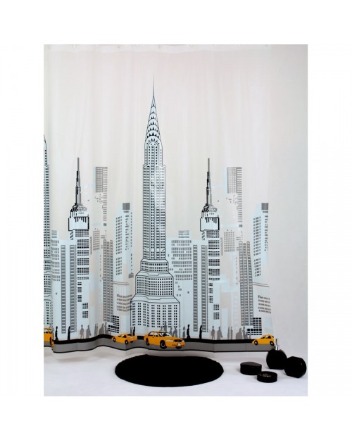 Υφασμάτινη Κουρτίνα Μπάνιου Casetti 180x200cm Χρωματιστή CAS178