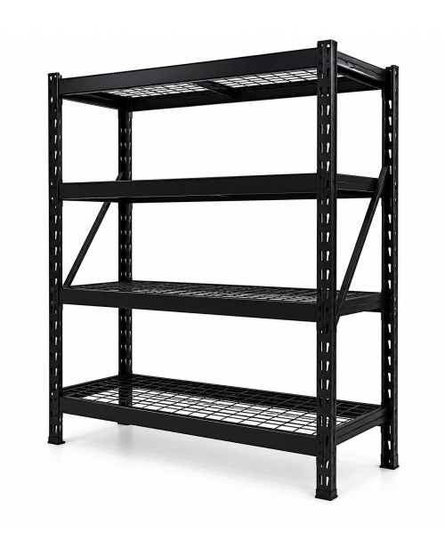 Inox Kiss  Ραφιέρα βαρέος τύπου μαύρη 183x196x61cm με 4 ράφια  SH350