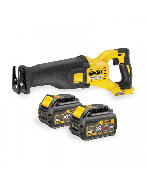 DEWALT Σπαθοσέγα 54V Flexvolt με 2 μπατ. DCS388T2