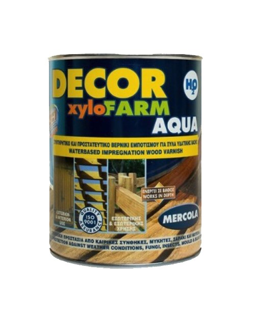 Συντηρητικό και διακοσμητικό βερνίκι DECOR xyloFARM AQUA - Δρυς 750ml