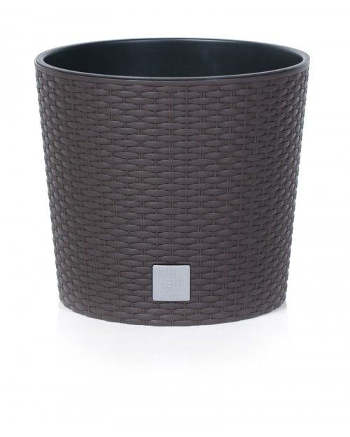 PROSPERPLAST Γλάστρα Rato Round 2 σε 1 Χρώμα Καφέ Ελιάς 35/37 lt DRTUS400L-440U