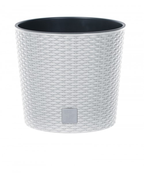 PROSPERPLAST Γλάστρα Rato Round 2 σε 1 Χρώμα Λευκό 7,5/8,7 lt DRTUS250L-S449
