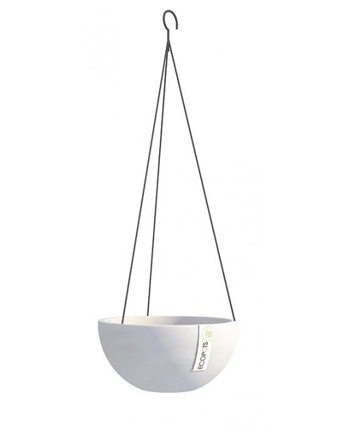 Κρεμαστό Μπωλ Ecopots Βρυξέλλες 27x13 εκ. λευκό Γκρι 4.2 lt EBH74.002.27S
