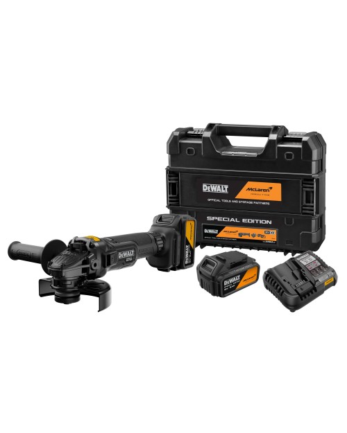 DEWALT MCLAREN DCG45MP2T Γωνιακός Τροχός Limited Edition 2x5.0Ah 18V (2026)  DCG45MP2T