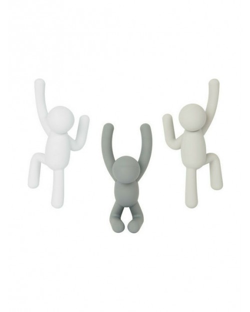 Umbra Buddy Hooks Κρεμάστρα Τοίχου Πλαστική 3 Θέσεων 3τμχ 318165-023