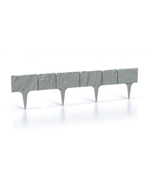 PROSPERPLAST Διαχωριστικό κήπου φράχτης 3900mm Γκρι Garden Stone IBST-422U