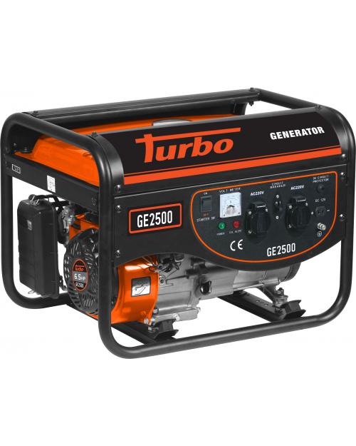 TURBO GE2500 Γεννήτρια βενζίνης 2200W 6.5Hp 2.5kVA