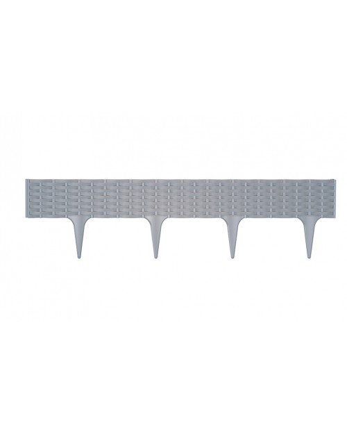 Prosperplast Φράκτης Κήπου Garden Border Γκρι 5 τεμ. IBRA-405U