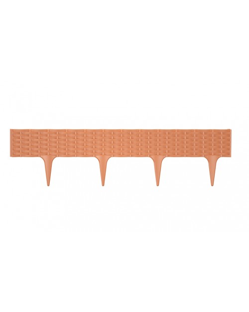 Prosperplast Φράκτης Κήπου Garden Border Τερρακότα 5 τεμ. IBRA-R624
