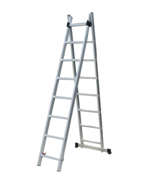 Inox Kiss Επεκτεινόμενη σκάλα αλουμινίου 2x11 σκαλοπατιών LAD211