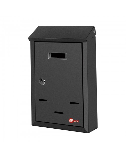 Inox Kiss Γραμματοκιβώτιο Μεταλλικό Μάυρο 23x8.5x35cm LOC610
