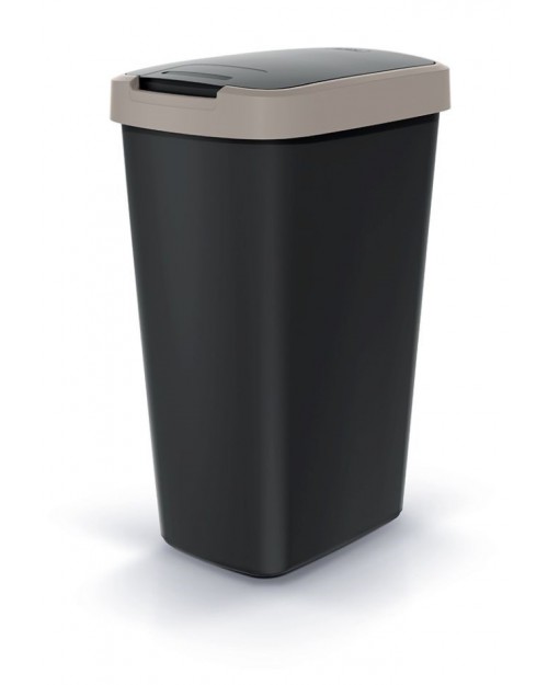 Keden κάδος απορριμμάτων Compacta Q καφέ/μαύρος 45 lt με καπάκι NSAB45-WG5C