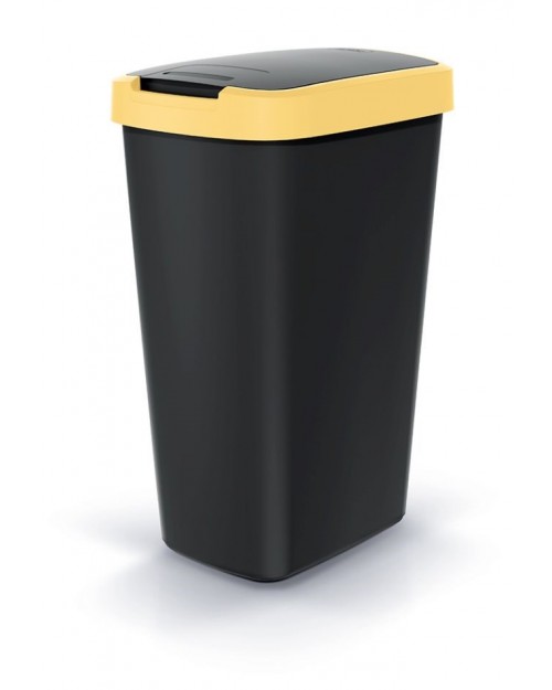Keden κάδος απορριμμάτων Compacta Q κίτρινος/μαύρος 45 lt με καπάκι NSAB45-1215C