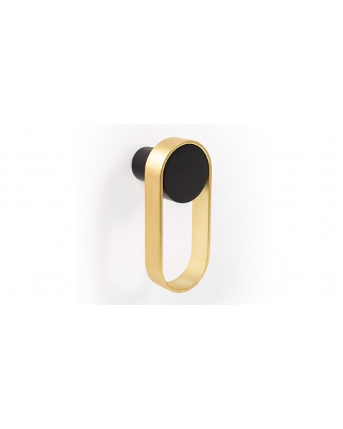 VIEFE Γάντζος 45x105x45mm οβάλ μαύρο ματ-χρυσό ORBIT 7007045ZM228