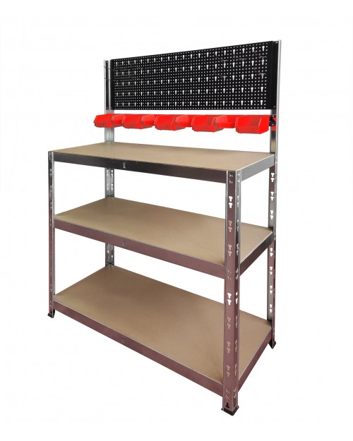 Inox Kiss SH800 Πάγκος εργασίας γαλβανιζέ 100x40x136 cm με πάνελ