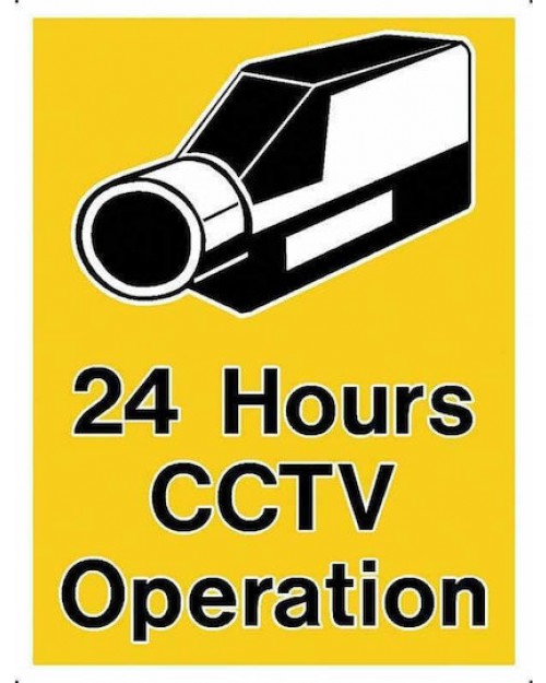 Πινακίδα σήμανσης αυτοκόλλητη 100χ150mm "24 hours c ctv operation"   572404.0003