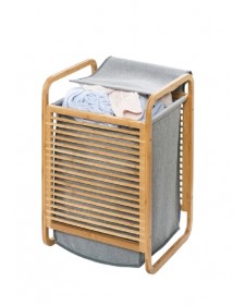 Wenko Καλάθι απλύτων Bahari 43ltr bamboo/γκρι 622101121