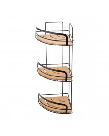 ΕΤΑΖΕΡΑ BAMBOO ESSENTIALS ΜΕΤΑΛΛΙΚΗ ΓΩΝΙΑΚΗ 3 ΘΕΣΕΩΝ 49x19.5x19.5cm ESTIA 02-12786