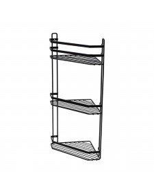 ΕΤΑΖΕΡΑ ELEGANT ΜΕΤΑΛΛΙΚΗ ΓΩΝΙΑΚΗ 3 ΘΕΣΕΩΝ 54x28x18cm ΜΑΥΡΗ ESTIA 02-6488