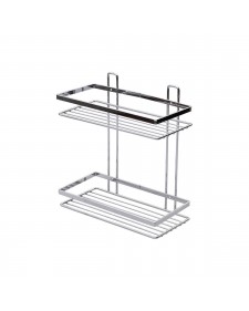 ΕΤΑΖΕΡΑ ELEGANT ΜΕΤΑΛΛΙΚΗ ΙΣΙΑ 2 ΘΕΣΕΩΝ 27x25x12.5cm ΧΡΩΜΙΟΥ ESTIA 02-8680