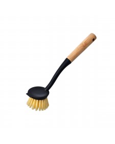 ΒΟΥΡΤΣΑ ΚΑΘΑΡΙΣΜΟΥ ΠΙΑΤΩΝ ΧΕΙΡΟΣ BAMBOO ESSENTIALS BLACK ΣΤΡΟΓΓΥΛΗ ESTIA 04-14247