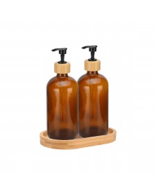 ΑΝΤΛΙΕΣ ΣΑΠΟΥΝΙΟΥ BAMBOO ESSENTIALS ΓΥΑΛΙΝΕΣ 500ml ΣΕΤ 3 ΤΕΜ. ΜΕ ΔΙΣΚΟ ΒΑΜΒΟΟ ESTIA 02-28800
