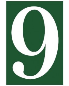 Αριθμός Διεύθυνσης '6-9' 7.5x11εκ. PVC - Πράσινο