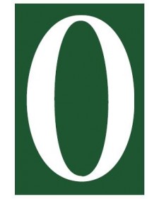 Αριθμός Διεύθυνσης '0' 7.5x11εκ. PVC - Πράσινο
