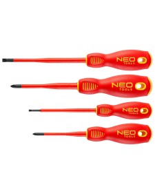 NEO TOOLS Κατσαβίδια ηλεκτρολόγου 1000V Slim σετ 4τεμ 04-144