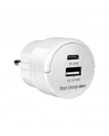 SAS Go mini USB Fast Charge φορτιστής Type-C+USB-A 100-15-177