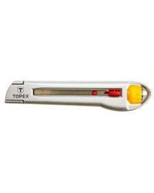 TOPEX Μαχαίρι φαλτσέτα σπαστής λάμας 18mm μεταλλικό σώμα 17B103