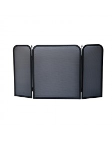 Home & Camp HC010AC Μεταλλικό Προστατευτικό Τζακιού με 3 Φύλλα 48x25x53cm Μαύρο hc 010ac