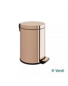 Verdi Μεταλλικό Χαρτοδοχείο 6lit soft close gun rose gold brushed  5910041