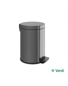 Verdi Μεταλλικό Χαρτοδοχείο 6lit soft close gun metal brushed  5910040